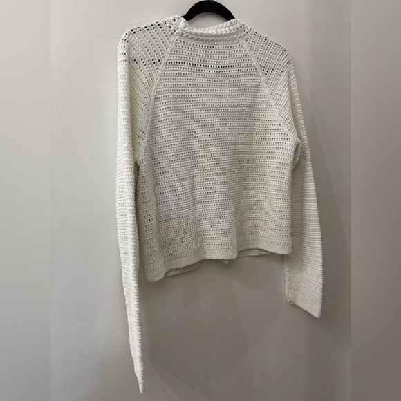 Vince White Knit Cardigan - women’s large - 100% cotton - loose knit - Picture 5 of 5